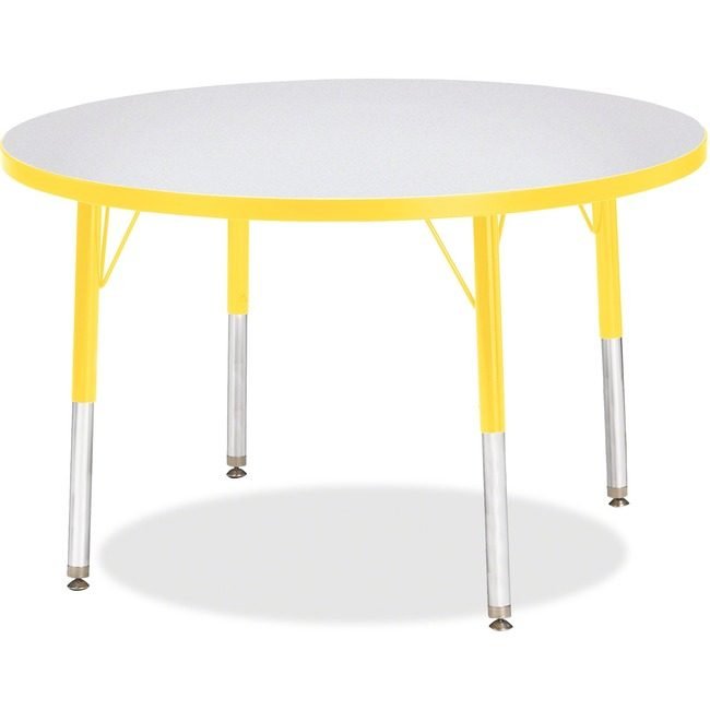 Jonti-Craft, Inc. Table Activity 36"RND Gy/Yw JNT6488JCE007
