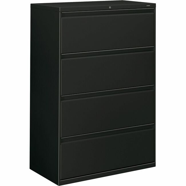 The HON Company File Lateral 4DRAWER Black HON884LP