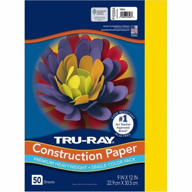 Pacon Corporation Paper Const 9X12 Yellw 50SH PAC103004