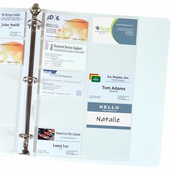 C-Line Products Sheet Business Crd 10 Count Clear CLI61217