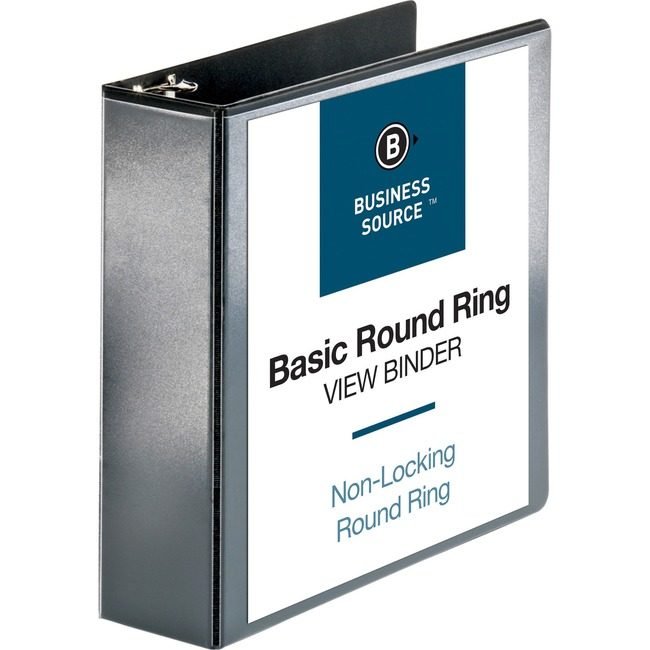 Business Source Binder View Round 3" Black BSN09958