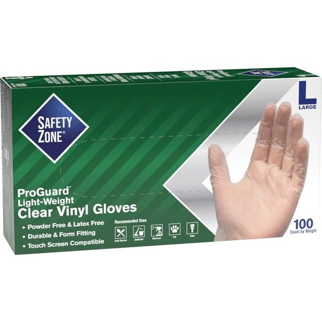 Hospeco Brands Group Safety Zone Glove Vnyl Pwdr-Fre L SZNGVP9LGHH