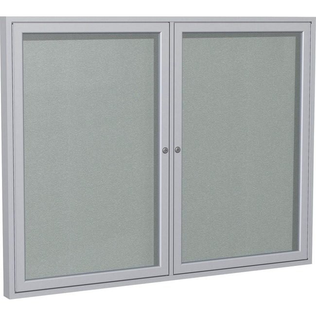 Ghent Manufacturing Board Enc 2DR Alm 48X60 Slv GHEPA24860VX193