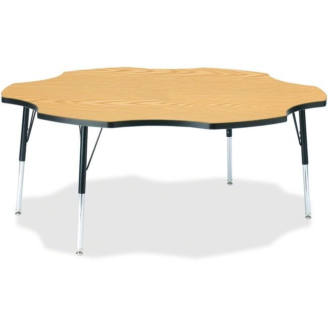 Jonti-Craft, Inc. Table Six Leaf 60" Oak/Bk JNT6458JCA210