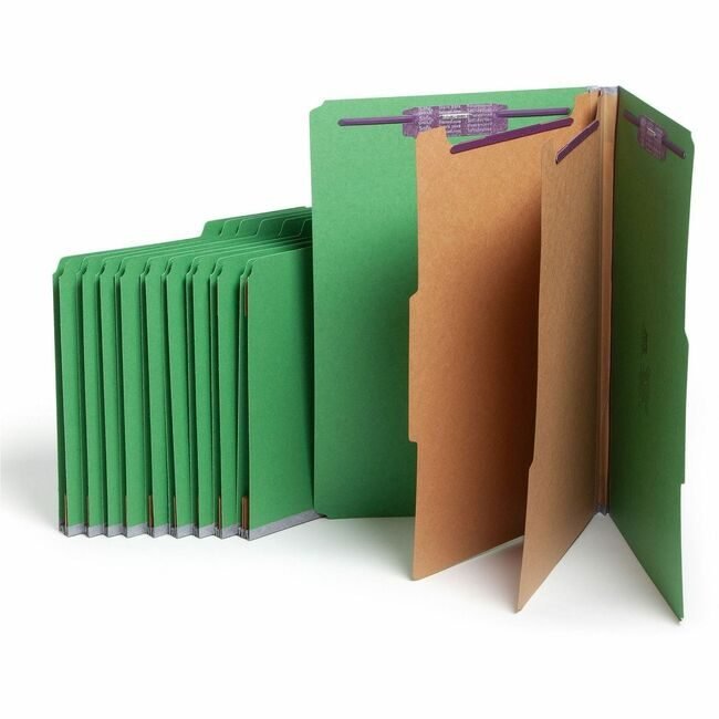 Smead Manufacturing Co. Folder Classf 2DIV 2"EX Green SMD19033