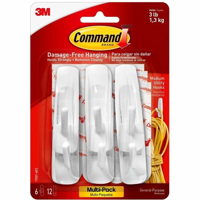 3M Company Hook Command Medium 6PC We MMM170016ES