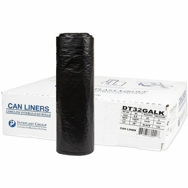 Inteplast Group, Ltd. Liner Can 8MIL 32GAL Black IBSDT32GALK