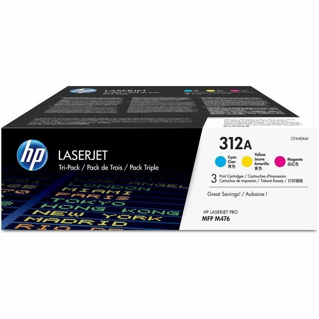 HP Inc. / Hewlett-Packard Crtdg Lsr HP312A 3 Pack C M&Y HEWCF440AM