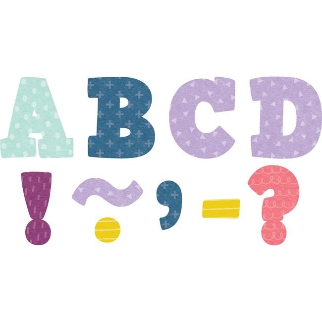 Teacher Created Resources Set Lttrs Mag Black Hapyday 3" TCR77569