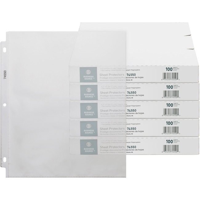 Business Source Protector Sheet Hvywght Clear BSN74550CT