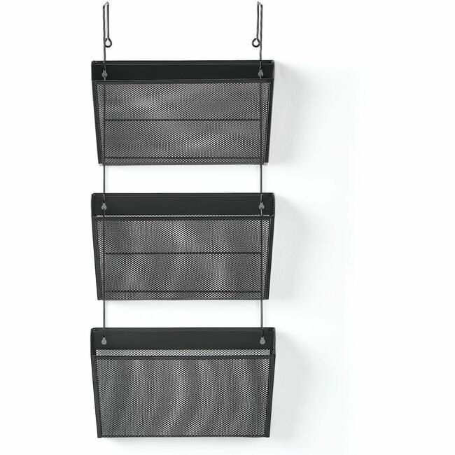 Lorell File Mesh Wall 3PCKT Black LLR84135