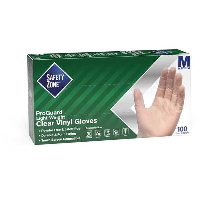 Hospeco Brands Group Safety Zone Glove Vnyl Pwdr-Fre 9" M SZNGVP9MDHH