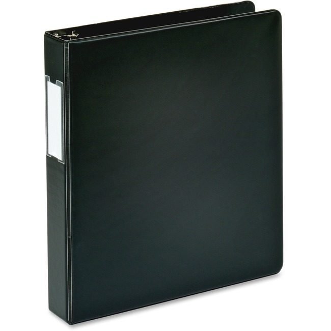 Business Source Binder Dring Lblhld 1.5" Black BSN33125