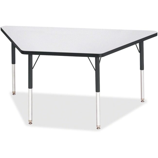 Jonti-Craft, Inc. Table Trapezoid 30X60 Gy/Bk JNT6443JCA180