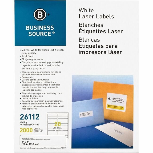 Business Source Label Ij/Lsr 1X4 We 2000 BSN26112