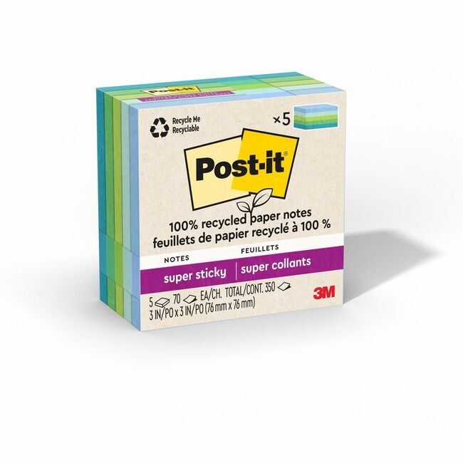 3M Company Supersticky Recycled 3X3 MMM654R5SST