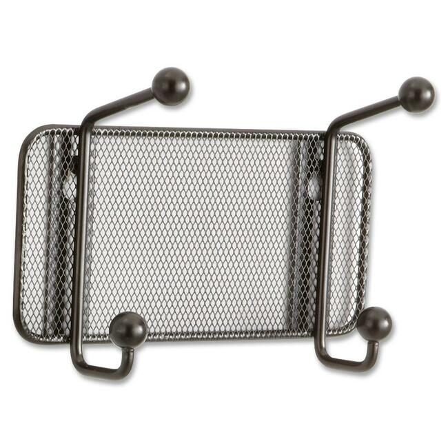 Safco Products ONYX MESH WALL RACK 2 HOOK SAF6401BL
