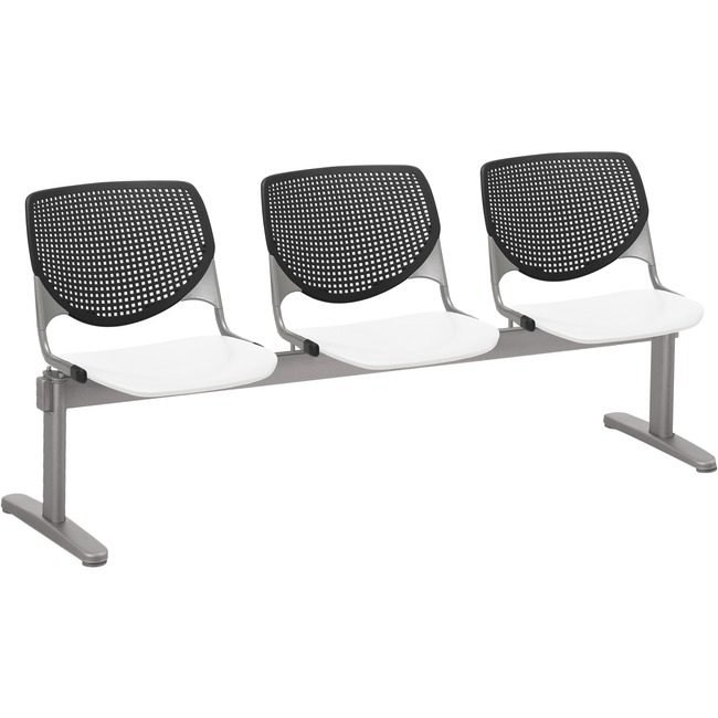 KFI Seating Beamseat 3SEAT Black/White KFI2300BEAM3108