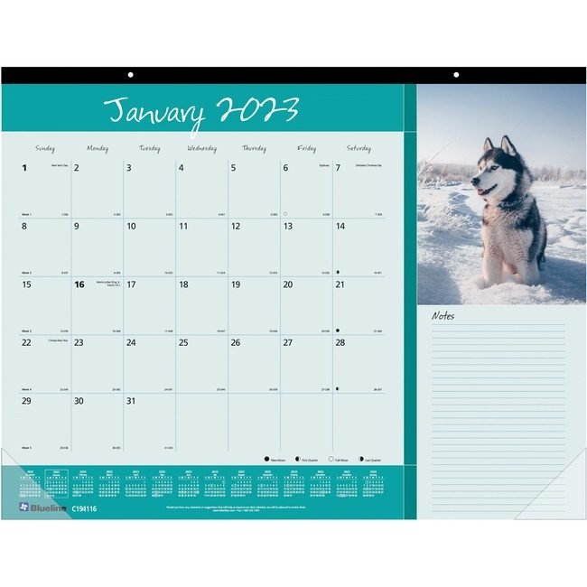 Dominion Blueline, Inc. Schneider Vizz Deskpadcal Monthly 22X17 Dogs REDC194116