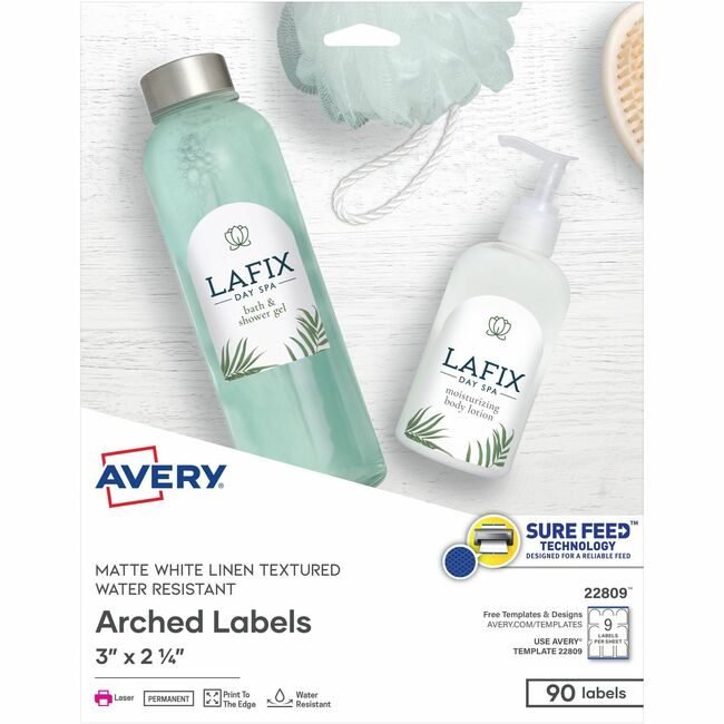 Avery Products Corporation Label Arched Textured We 90 AVE22809