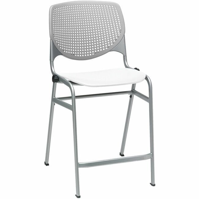KFI Seating Stool Counter Ltgray White KFICT230BKB13S8