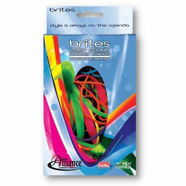 Alliance Rubber Company Rubberbands Brites Ast Size ALL07706