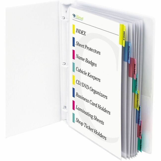 C-Line Products Protector Sht Topld 8TB Assorted CLI05580