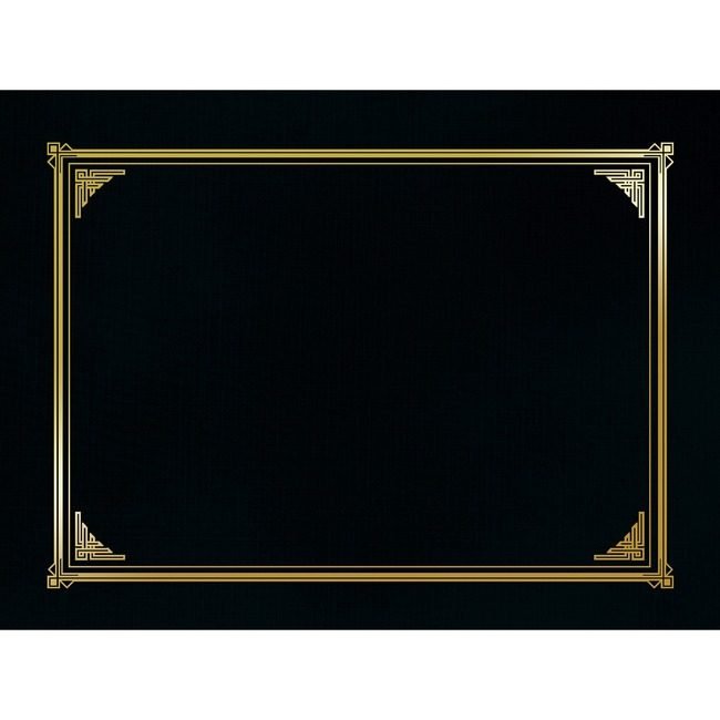 Geographics Holder Cert Goldfoil 6 Pack Black GEO45331H