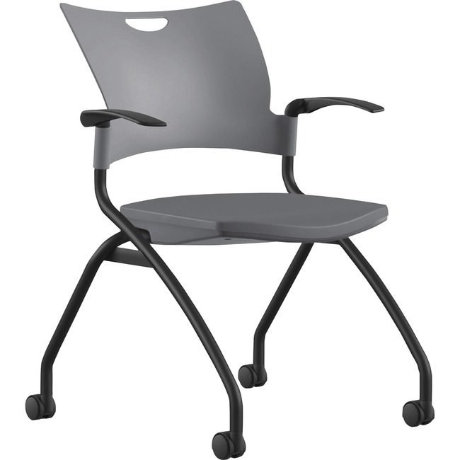 9to5 Seating Chair Nstng Plastic Gy/Bk NTF1320A12BFP14