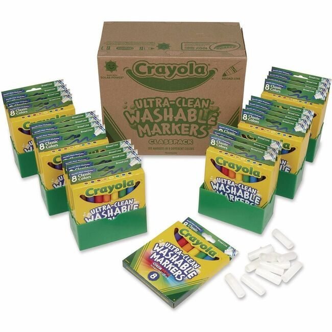 Crayola LLC Classpk Mkr Bl 8Clr 192Ct U/Cl CYO588208