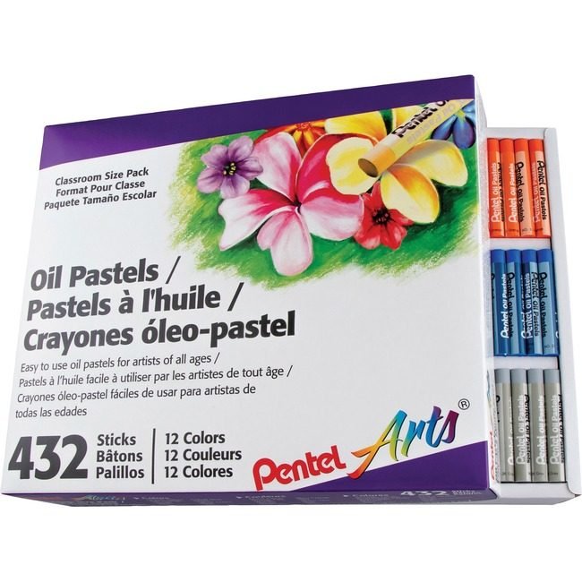 Pentel of America Pastel Oil Clspk 432PC PENPHN-12CP