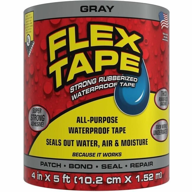 Swift Response, LLC Flex Seal Tape 4"X5 Gray FLXTFSGRYR0405