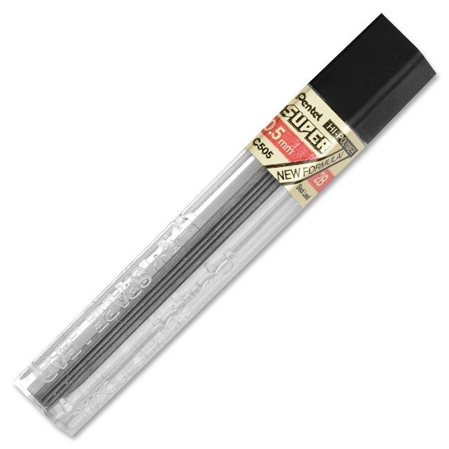 Pentel of America Refill Lead 2B 0.5MM 12 PC PENC5052B