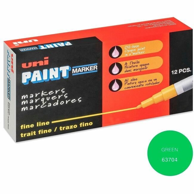 Mitsubishi Pencil Co. / uni-ball Marker Unipaint Oil Fine Green UBC63704DZ
