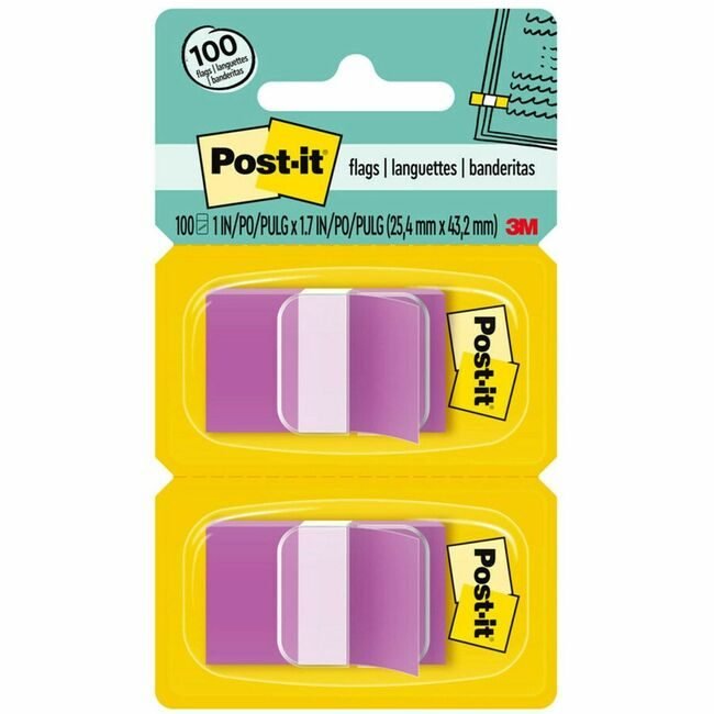 3M Company Flags Post-It 1" 100 Count Pe MMM680-PU2