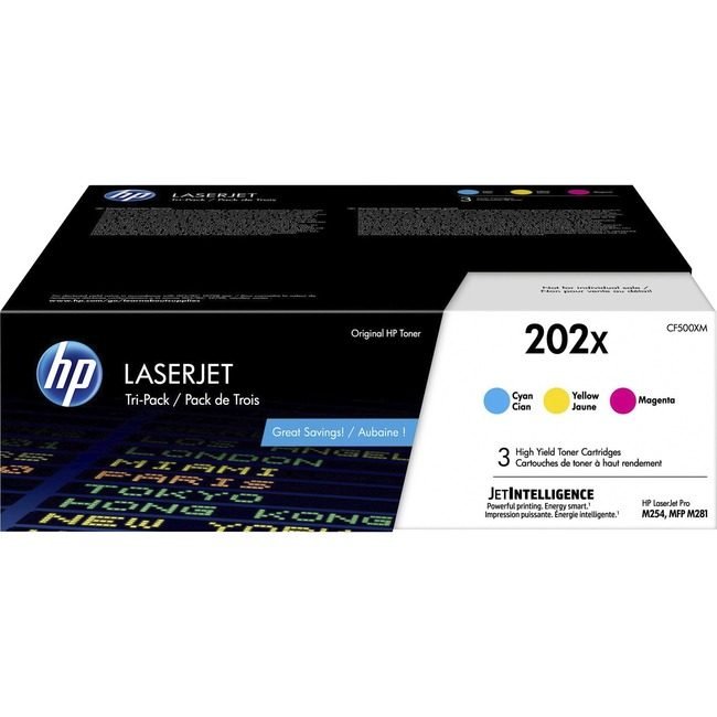 HP Inc. / Hewlett-Packard Crtdg Lsr 202X COLOR 3PK HEWCF500XM