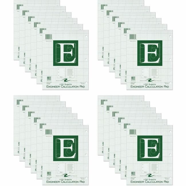 Roaring Spring Paper Products Engineer Pad Green 100 SHT ROA95382CS