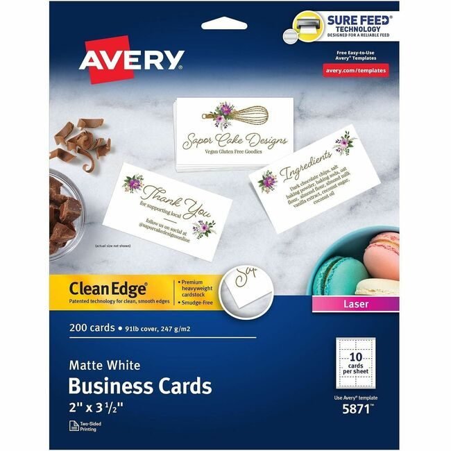 Avery Products Corporation Card Business Lasr We 200 Count AVE5871