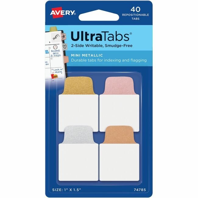 Avery Products Corporation Tab Repo 1X1.5" Met 40 Pack AVE74785