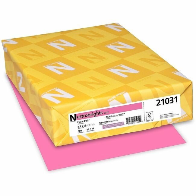 Neenah Paper, Inc. Astrobrights Astrobrt 24# Pulsr Pk WAU21031