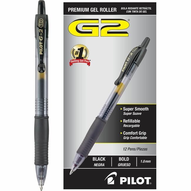 Pilot Corporation of America Pen Gel G2 Bold Black PIL31256