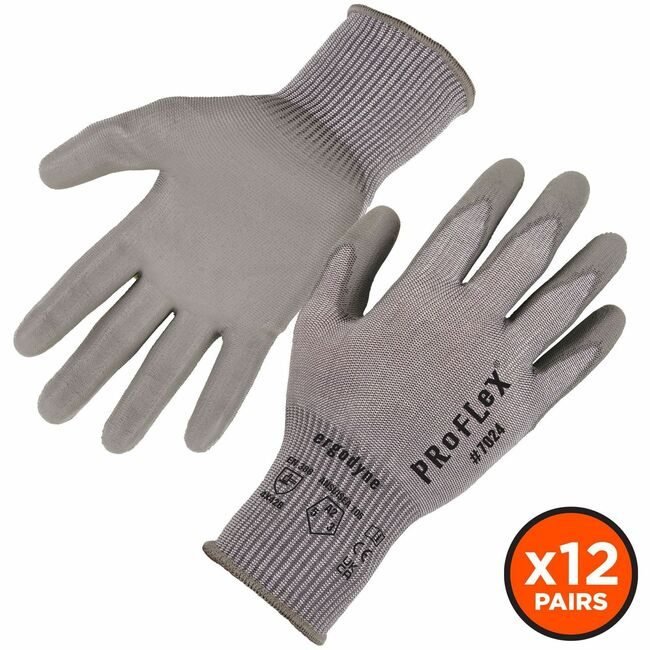 Ergodyne Glove Coated A2 Pu Gray 2X EGO10396