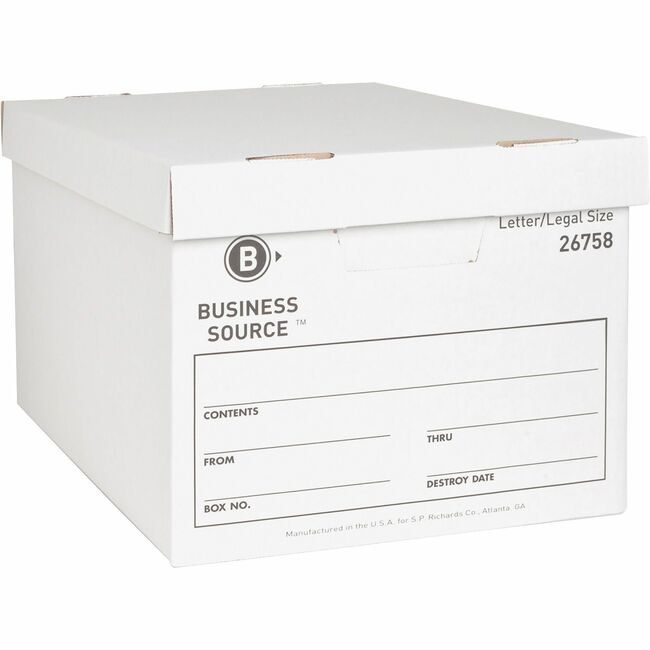 Business Source Box Storage Medium 12 Pack We BSN26758