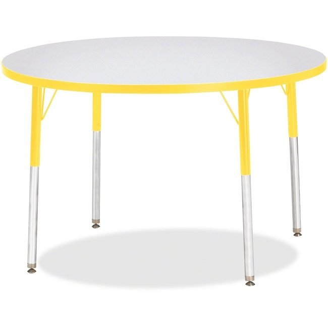 Jonti-Craft, Inc. Table Activity 42"RND Gy/Yw JNT6468JCA007