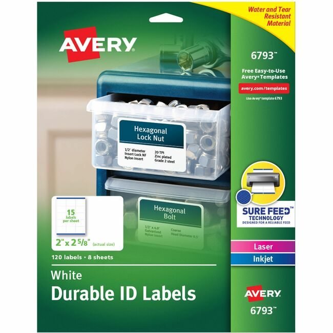 Avery Products Corporation Label Dur We 15UP AVE06793