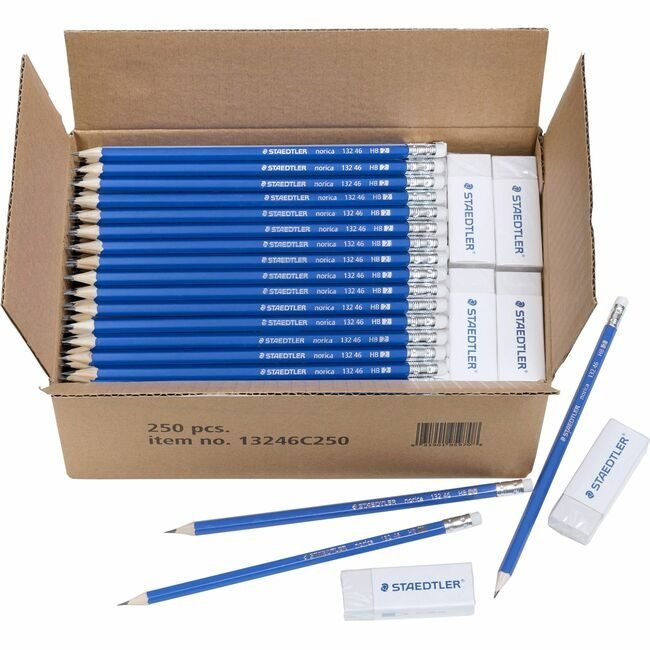 Staedtler Set Pncl/Erasr Norica 250 Count STD13246C250