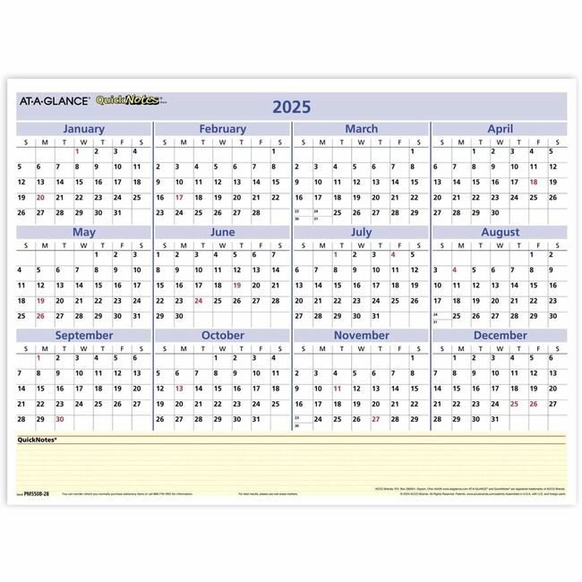 ACCO Brands AT-A-GLANCE Wall Qn Mo Eras 16X12 AAGPM550B28