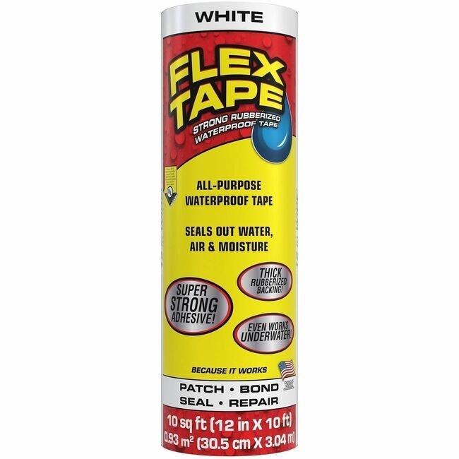 Swift Response, LLC Flex Seal Tape 12"X10 White FLXTFSWHTR1210