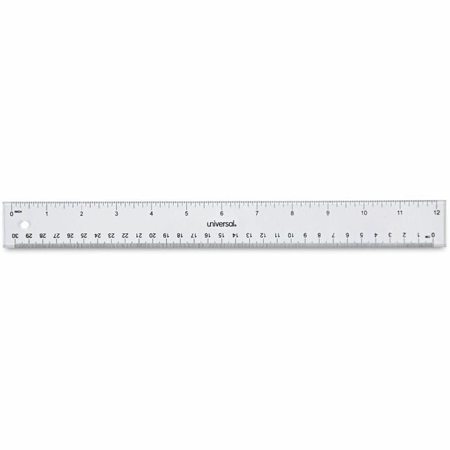 Universal Office Products Ruler Acrylic Clear 12" UNV59022