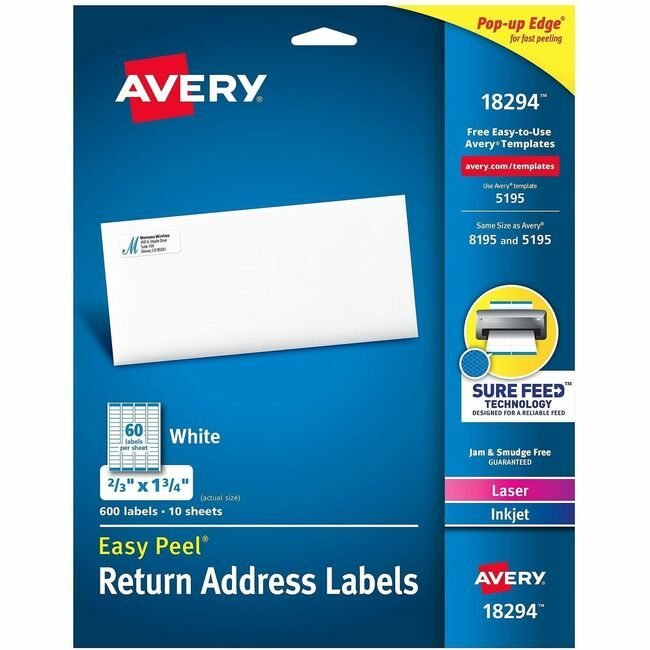 Avery Products Corporation Label Dt We 60UP AVE18294